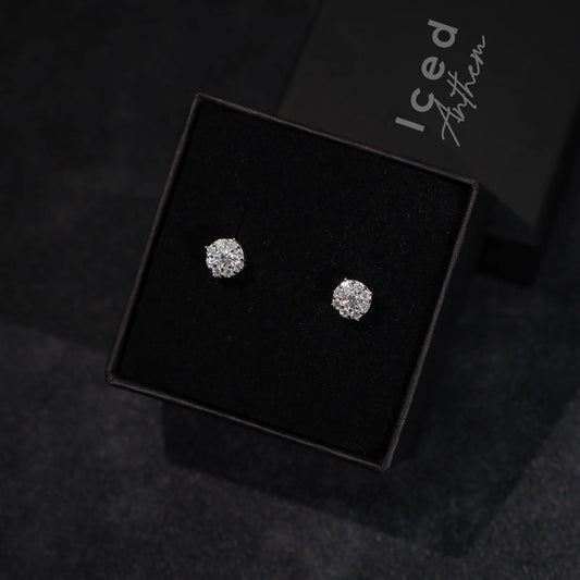 Cluster Stud Earrings (Silver)