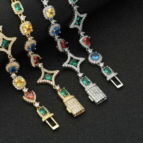 Multicolor Gemstone Chain 9mm