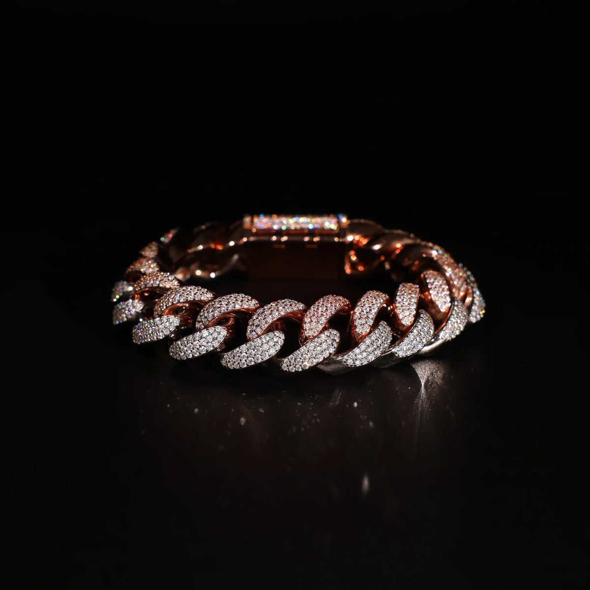 15mm Miami Cuban Link Bracelet (Two-Tone)