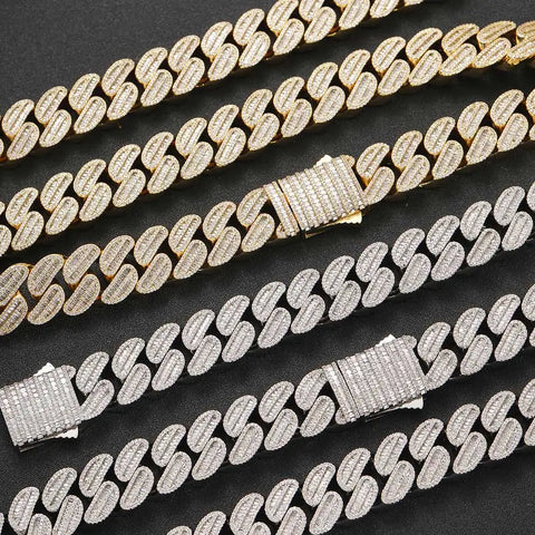 20mm Baguette Miami Cuban Link Chain