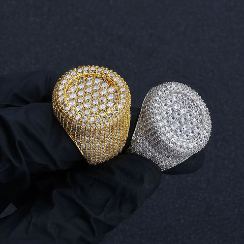 Big Round Bling Cubic Ring