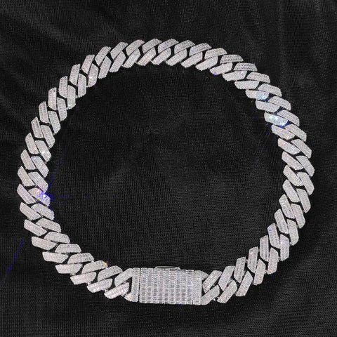 20mm Full Baguette Prong Cuban Chain