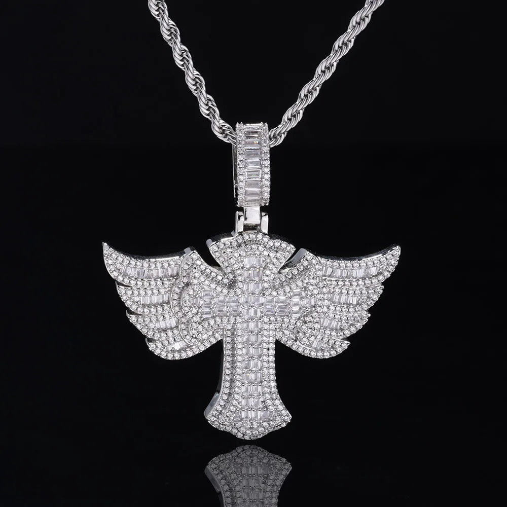Angel Wings Cross Pendant