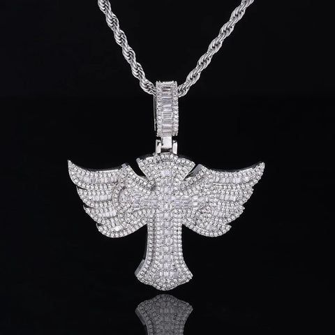 Angel Wings Cross Pendant