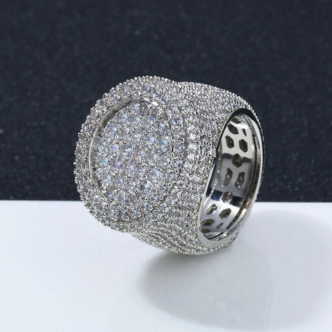 Big Round Bling Cubic Ring