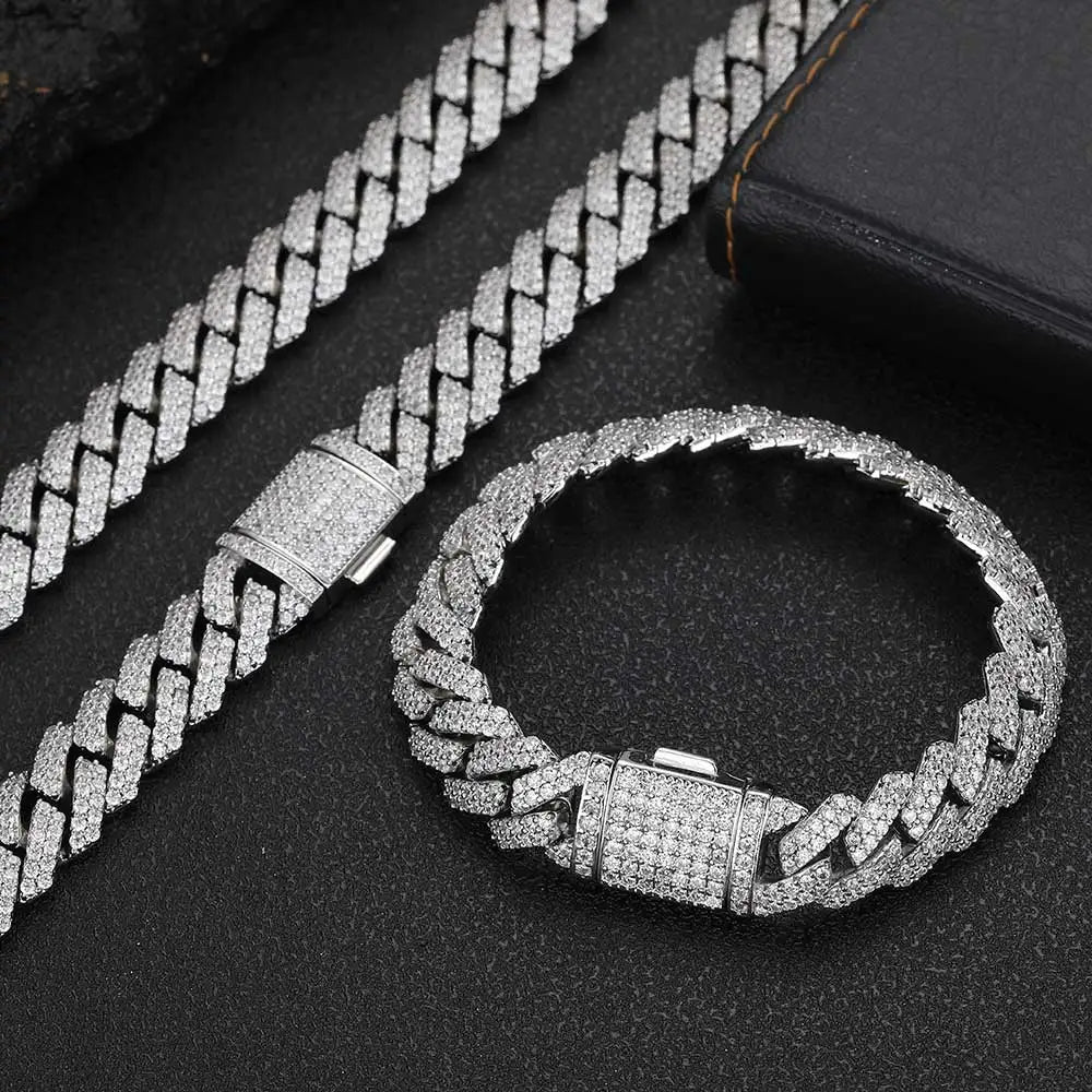 12mm Prong Cuban Link Bracelet