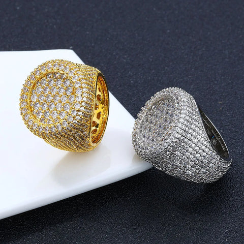 Big Round Bling Cubic Ring