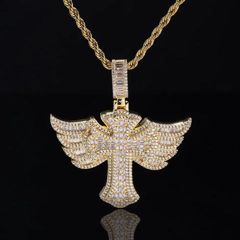 Angel Wings Cross Pendant