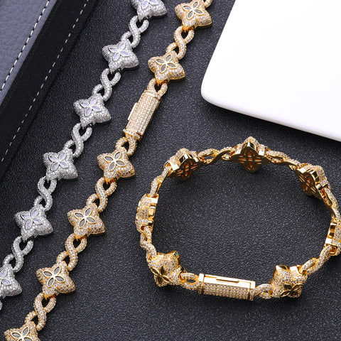 Four Leaf Miami Cuban Bracelet