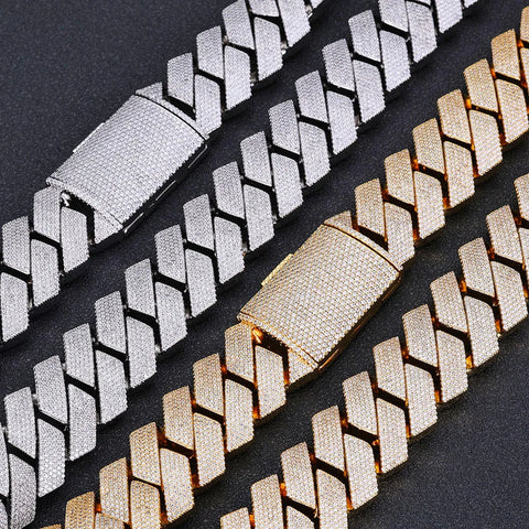 25mm Iced Prong Chunky Cuban Bracelet