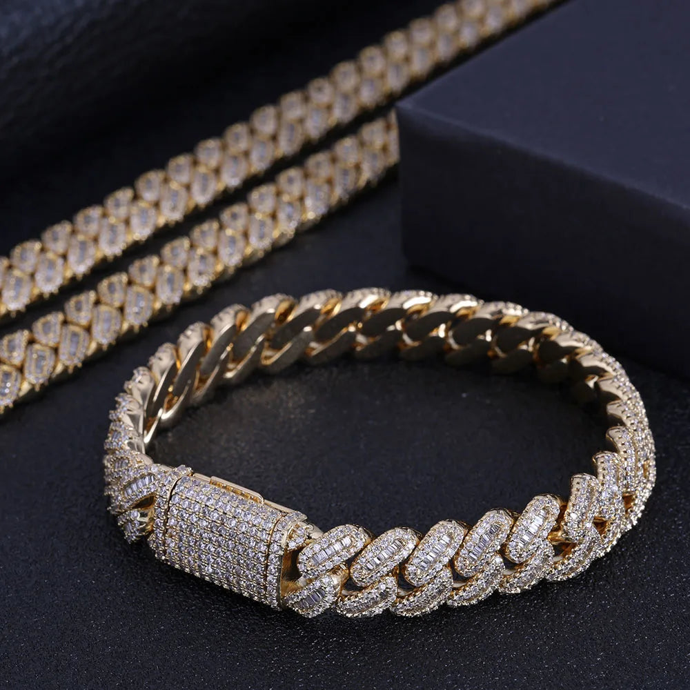 Iced Out Miami Cuban Link Bracelet 12mm