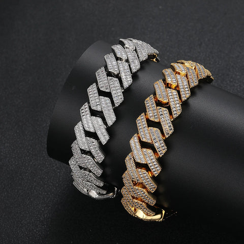 20mm Full Baguette Prong Cuban Chain