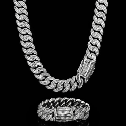 15MM Iced Out Miami Cuban Link Bracelet