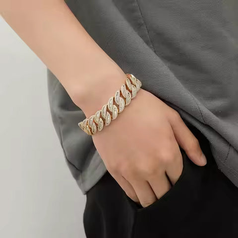 15MM Iced Out Miami Cuban Link Bracelet