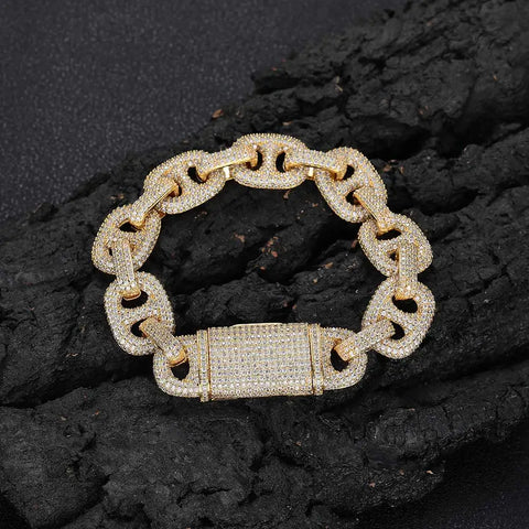 Iced Out Number 8 Cuban Link Bracelet