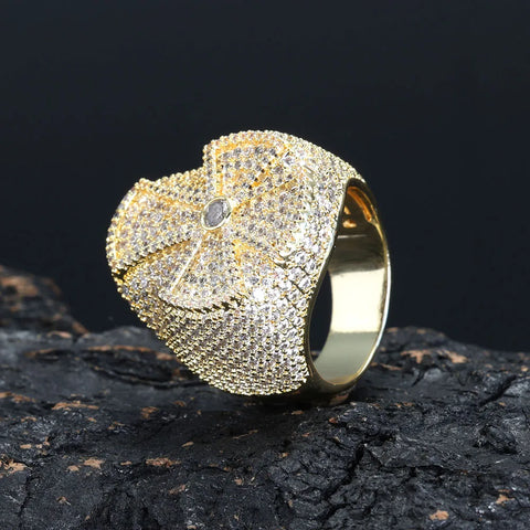 Iced Out Cross Ring