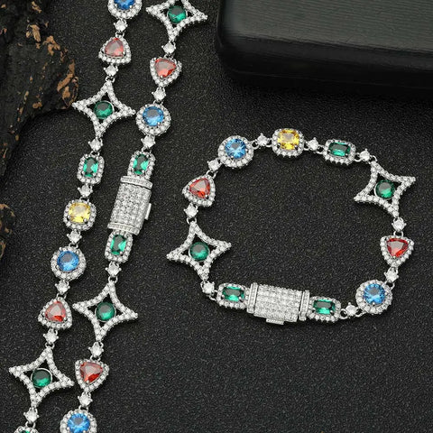 Multicolor Gemstone Bracelet 9mm