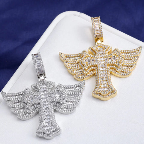 Angel Wings Cross Pendant