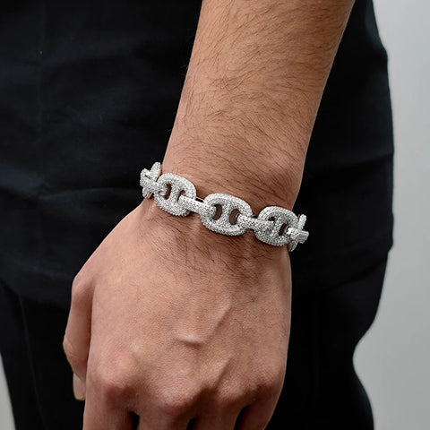 Iced Out Number 8 Cuban Link Bracelet