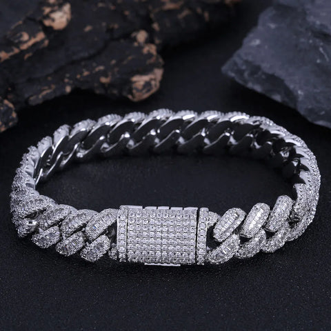 Iced Out Miami Cuban Link Bracelet 12mm