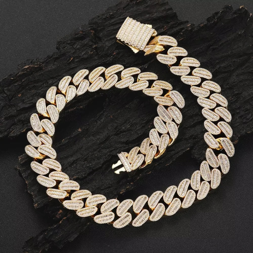 20mm Baguette Miami Cuban Link Chain