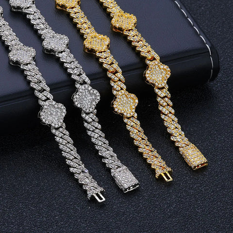 Four Leaf Clover Cuban Chain 6MM