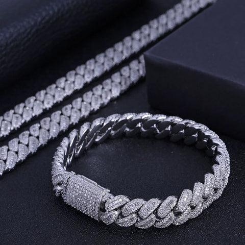 Iced Out Miami Cuban Link Bracelet 12mm