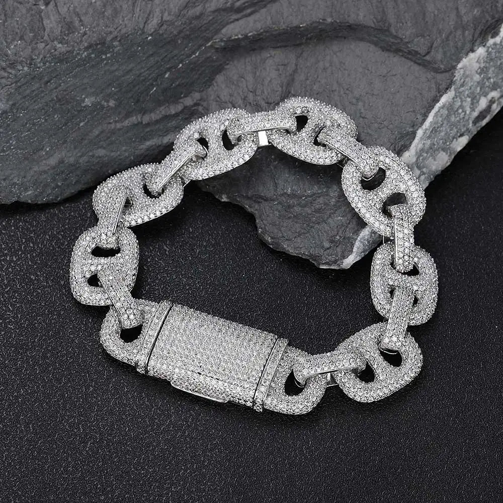 Iced Out Number 8 Cuban Link Bracelet