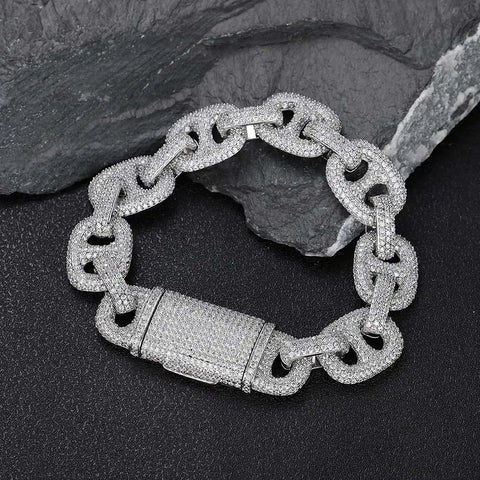 Iced Out Number 8 Cuban Link Bracelet