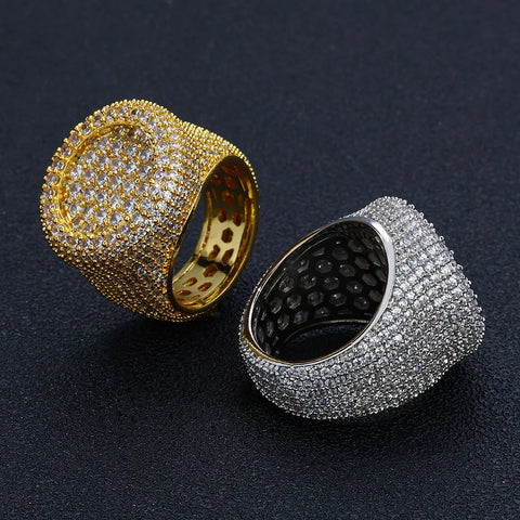 Big Round Bling Cubic Ring