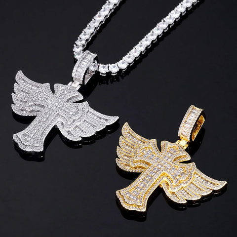 Angel Wings Cross Pendant
