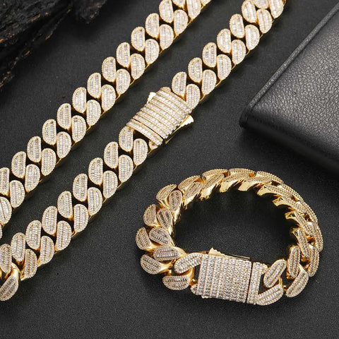 20mm Baguette Miami Cuban Link Chain
