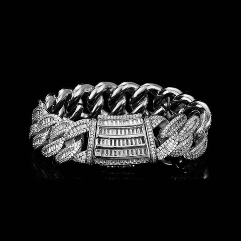 15MM Iced Out Miami Cuban Link Bracelet