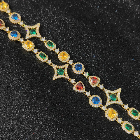 Multicolor Gemstone Chain 9mm