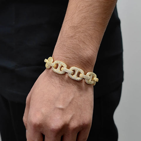 Iced Out Number 8 Cuban Link Bracelet