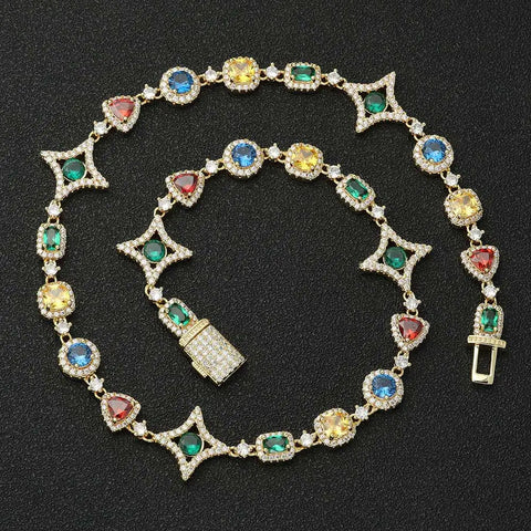 Multicolor Gemstone Chain 9mm