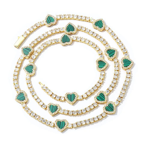Heart Shaped Tennis Chain 4mm