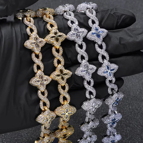 Four Leaf Miami Cuban Bracelet