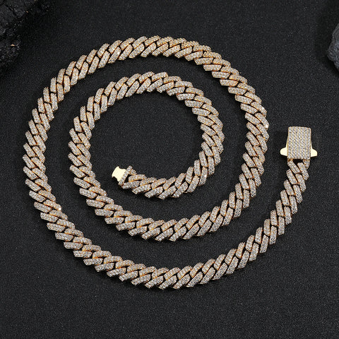 8mm Iced Out Prong Cuban Link Chain