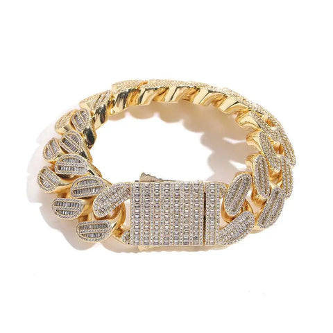 20mm Baguette Miami Cuban Link Bracelets