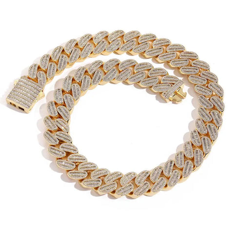 20mm Baguette Miami Cuban Link Chain