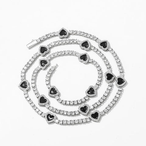 Heart Shaped Tennis Chain 4mm