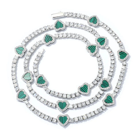Heart Shaped Tennis Chain 4mm