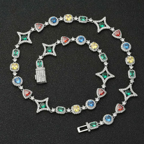 Multicolor Gemstone Chain 9mm