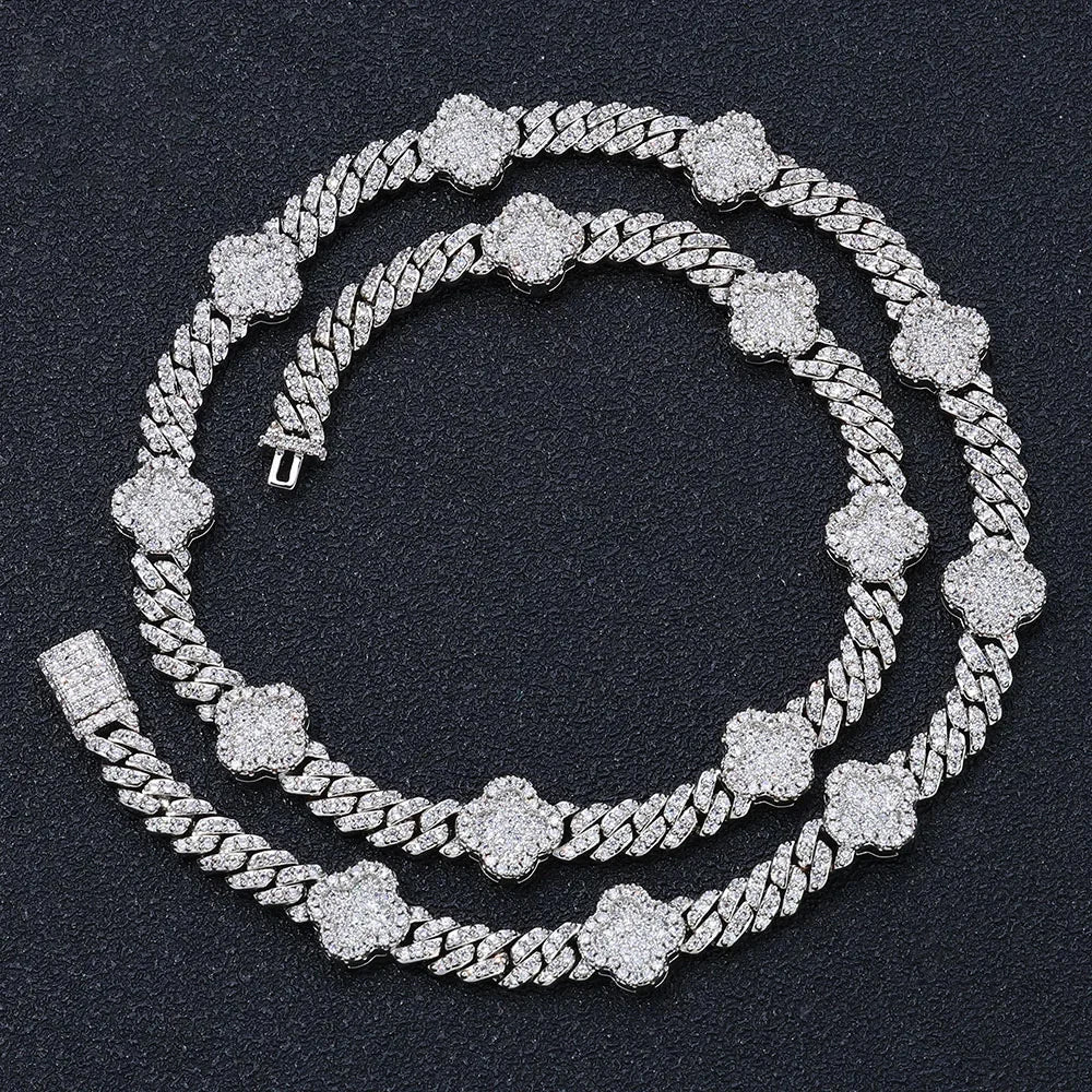 Four Leaf Clover Cuban Chain 6MM