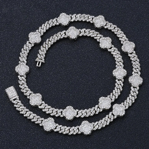 Four Leaf Clover Cuban Chain 6MM