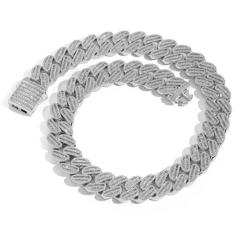 20mm Baguette Miami Cuban Link Chain