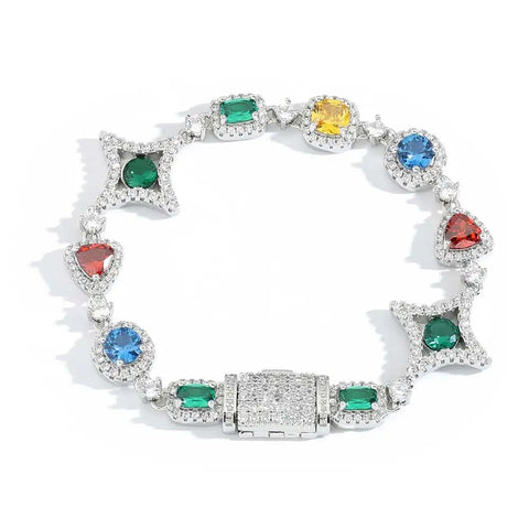 Multicolor Gemstone Bracelet 9mm