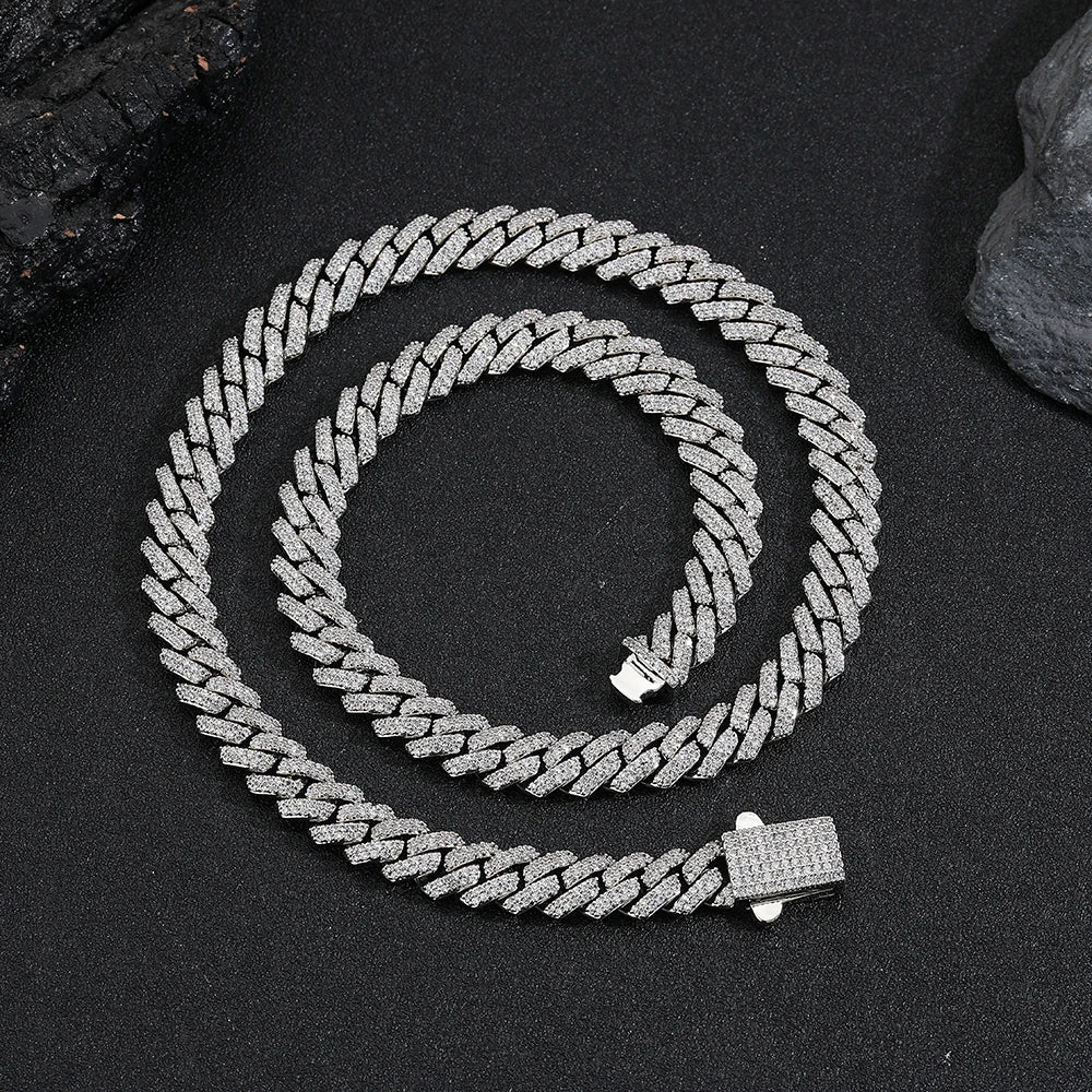 8mm Iced Out Prong Cuban Link Chain